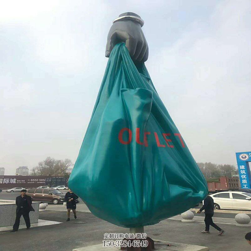 主题书包雕塑优选，多彩艺术，抽象不锈钢书包雕塑选用
