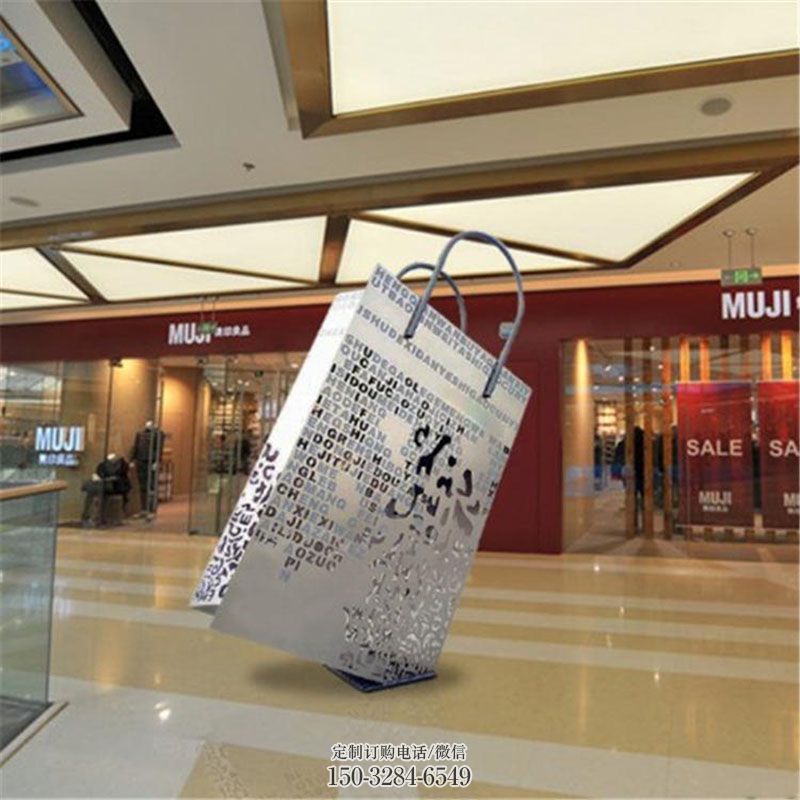 主题手提包雕塑选用，多彩艺术，手提包雕塑展品